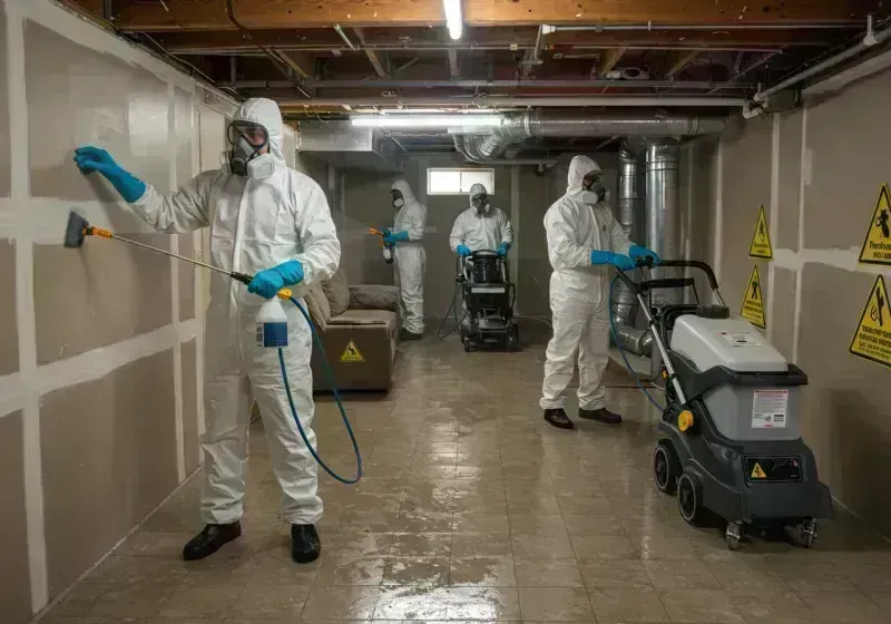 Basement Moisture Removal and Structural Drying process in Peralta, NM